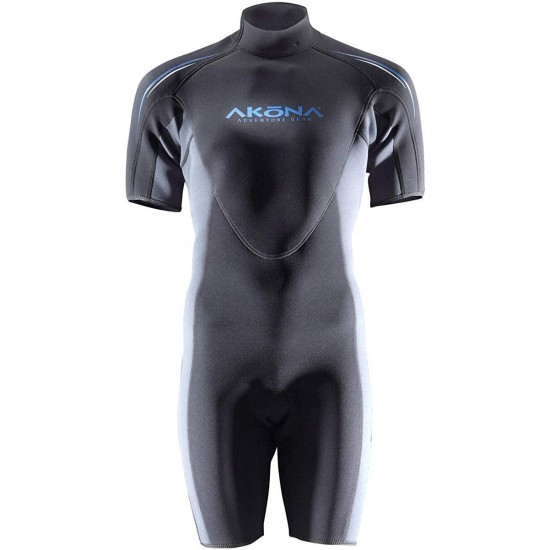AKONA Men's 3mm Tropical Water Shorty Wetsuit. Scuba, Snorkeling, Paddle Boarding, Kayaking, Surfing