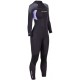 Henderson Women's Thermoprene Pro Wetsuit 5mm Back Zip Fullsuit Black/Lavender