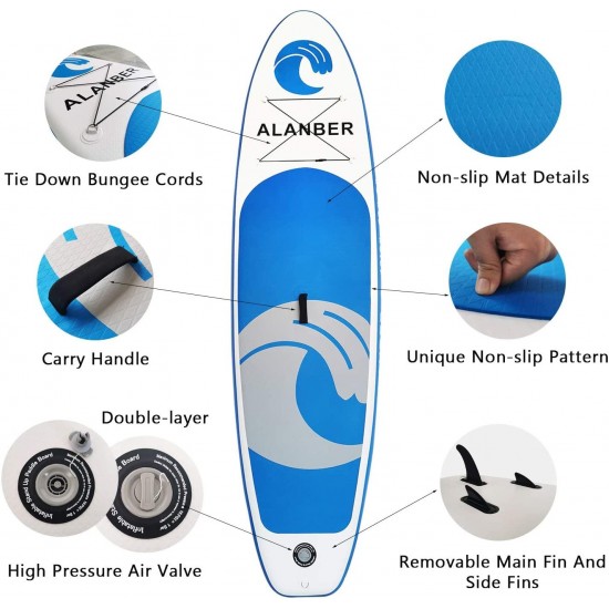 ALanber Inflatable Sup Stand Up Paddle Board 10'6