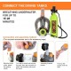 SMACO Scuba Tank & Snorkel Mask Diving Gear for Diver Mini Diving Tank Oxygen Cylinder with 15-20 Minutes Capability Diving Oxygen Underwater Breathing Device 1L S400 Pro
