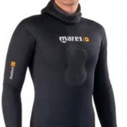 Mares Pure Instinct 3mm Spearfishing Freediving Wetsuit Jacket, Black, S3 Medium