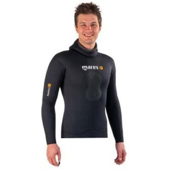 Mares Pure Instinct 3mm Spearfishing Freediving Wetsuit Jacket, Black, S3 Medium