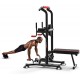 Power Tower with Bench,Strength Training Dip Stands,Pull Up & Dip Station Bar for Home Gym Strength Training,Dip Station Pull Up Bar Strength Training