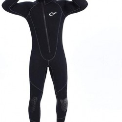 Ultra Stretch 3Mm Neoprene Wetsuit, Winter Warm Front Zip Full Body Diving Suit for Men Snorkeling Scuba Diving Swimming Surfing