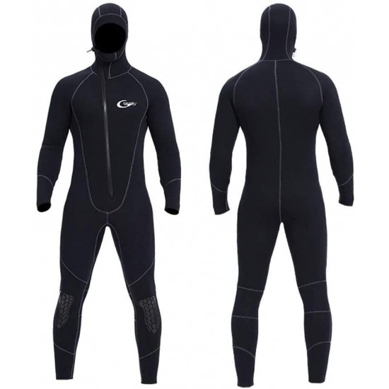 Wetsuits Men's Ultra Stretch 7Mm Neoprene Wetsuit, Winter Warm Front Zip Full Body Diving Suit for Snorkeling Scuba Diving Swimming Surfing