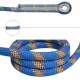 ZHWNGXO Climbing Rope, Static Rope Blue 11mm Easy to Carry Sunscreen and Durable for Rock Climbing Construction Protection Outreach Training (Size : 20m)
