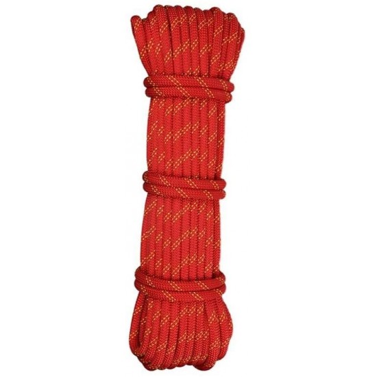 ZHWNGXO Climbing Rope, 14mm Outdoor Camping Rope Red by Long Durability Safety Rescue Rope (Size : 30m)