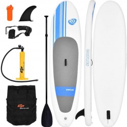 Goplus 10ft Inflatable Stand Up Paddle Board SUP with Safe Leash Adjustable Paddle Carry Backpack and Premium Accessories for Youth and Adults
