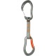 Fusion Climb 6-Pack 11cm Quickdraw Set with Techno Zoom Gray Wire Gate Carabiner/Techno Zoom Orange Bent Gate Carabiner