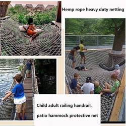 Jute Protective Net,hemp Rope Cargo Fencing Patio Banister Netting Outdoor Garden Decoration Nets Adult Children Climbing Safety Tree House Handrail Protection Net Heavy Duty Fall Prevention Nets
