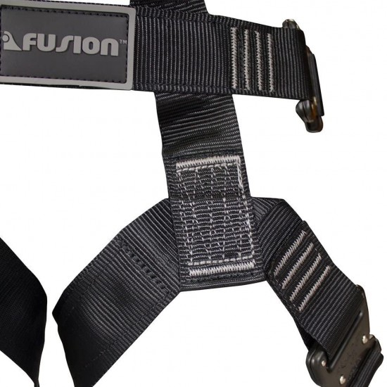 Fusion Climb Miraj Tactical Half Body Triple Quick Release Buckle Adjustable Harness 23kN M-XL Black