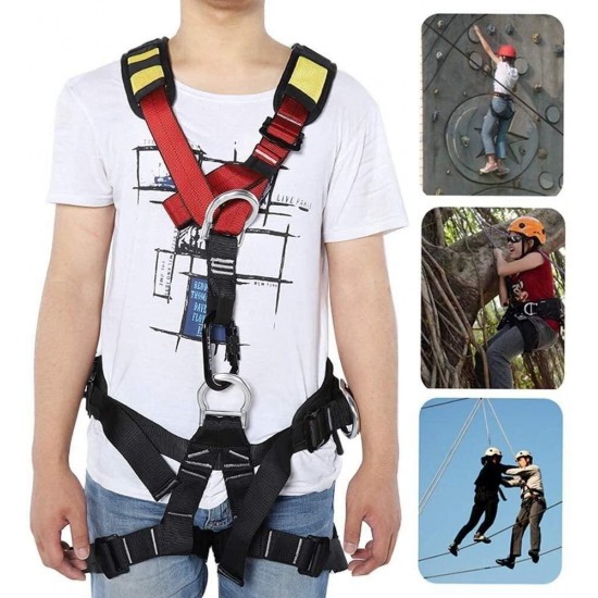 LYXG Outdoor Climb Harness Aerial Work Climbing Harness Safety Belt Adjustable Rescue Equipment Personal Protective Equipmen