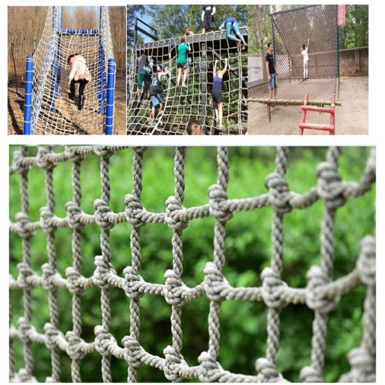 Children's Climbing Net Outdoor Expansion Net Climbing Training Protective Rope Net Railing Protection Net Truck Trailer Network Rope Thick 14mm Mesh 12cm