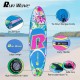 Run Wave Inflatable Stand Up Paddle Board 10.6'×33''×6''(6''Thick) Non-Slip Wide Stance Deck with SUP Accessories & Adjustable Paddle, Double-Action Pump, Leash, Bottom Fins | Youth Adults Beginner