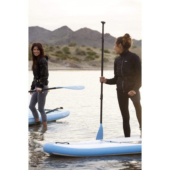 Boardworks Riptide 3-Piece SUP or Stand Up Paddle Board Paddle | 85 Sq. in. Fiberglass Blade | Adjustable Aluminum Shaft, 70-86 Inches, Blue (8050026)
