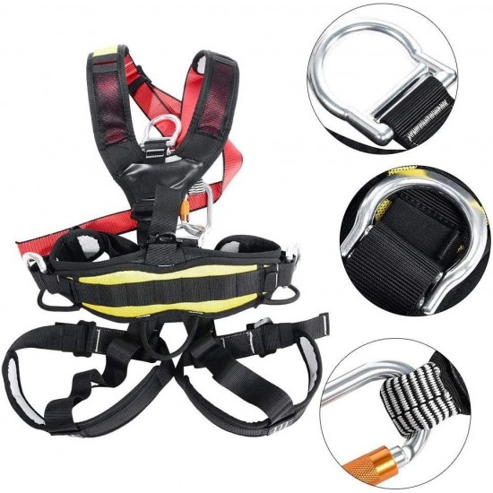 MAGT Climbing Harness Full Body Personal Fall Protection Rock Climbing Seat Belt Invertable Safety Harness for Outdoor