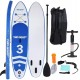 Zouheiu Inflatable Stand Up Paddle Board 10'30''6''/4'', Premium Accessories, Bottom Fin for Paddling, Leash, Hand Pump and Backpack, Non-Slip Deck, Youth & Adult Standing Boat