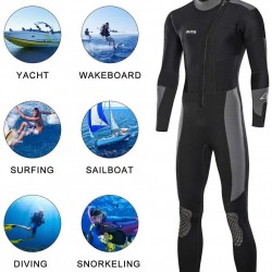 Wetsuit 5mm Diving Suit Man Neoprene Full Wetsuit Man's Dive Sector Back Zip for Men-Snorkeling, Scuba Diving Swimming, Surfing