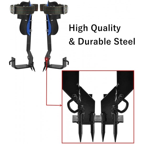 MotorFansClub Mountaineering Climbing Spike Set Climbing Tool Safety Harness Climbing Belt Fit for Compatible with Tree Indoor Rock Climbing