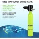 SMACO Scuba Tank for Diving Tank Mini Scuba Dive Cylinder Support 5-10 Minutes Scuba Diving Equipment Tank Mini Scuba Tank Breath Underwater Device Professional Pony Bottle for Family, Party and Trip