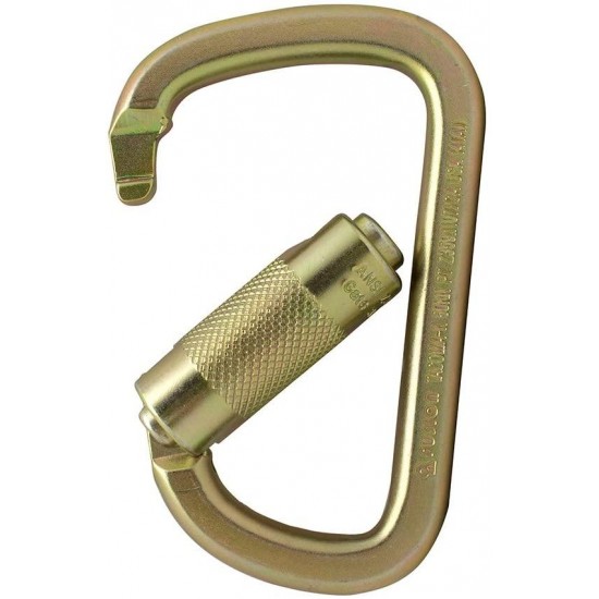 Fusion Climb Tacoma Steel Auto Lock with Key Nose Modified D-shaped Carabiner 10-Pack