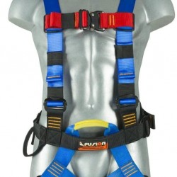 Fusion Climb TCH-107-2FB-S Full Body Climbing Harness, Blue Black, One Size