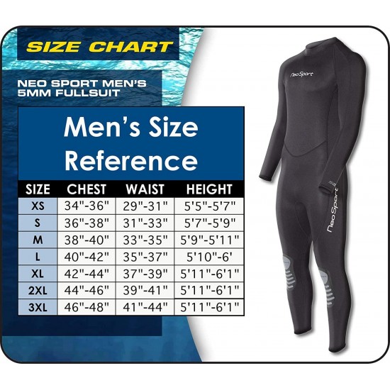 Neo-Sport NeoSport Wetsuits Mens Womens Premium Neoprene Full Suit