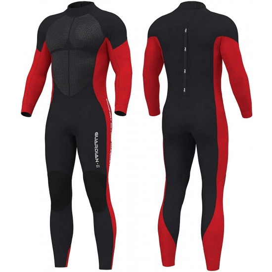 Hevto Wetsuits Men and Women Guardian II Upgrade 5/3mm Neoprene GBS Seal Scuba Diving Full Suits Surfing Long Sleeve for Water Sports