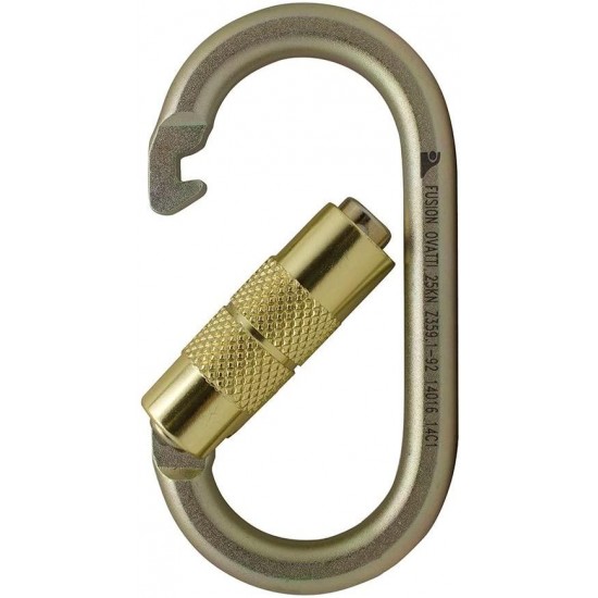 Fusion Climb Ovatti Steel Auto Lock Oval-Shaped Carabiner (10P)