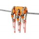 PETZL TRAC Plus Professional Zipline Pulley with Carabiner Bridge