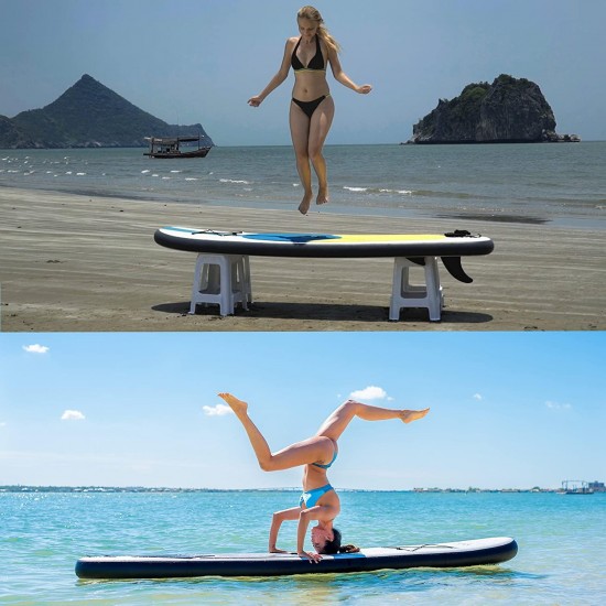 10’ Inflatable Stand Up Paddle Board / Kayak And SUP! (6 Inches Thick, 32 Inch Wide Stance Width) |11-Piece Accessory Set That Includes Convertible Paddle, Kayak Seat, Travel Backpack, And More!