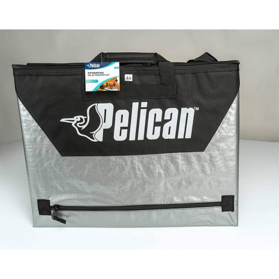 Pelican Boats - Stand-Up Paddleboard Bag - PS1458 - Deluxe Travel Carry Bag – Heavy Duty Carrier & Cover – Paddle Storage - Fits Most SUPs, Grey