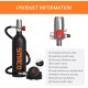 SMACO Scuba Tank Diving Gear for Diver Mini Scuba Tank Oxygen Cylinder with 15-20 Minutes Capability Diving Oxygen Underwater Breathing Device 1L Diving & Snorkeling Equipment S400