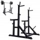 Barbell Rack,220Lbs Max Load Adjustable Squat Stand Dipping Station Weight Bench,Adjustable Squat Rack Dipping Station Dip Stand Barbell Free Bench Press Stands for Home Gym