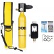 KTZAJO 1L/0.5L Scuba Oxygen Cylinder Diving Air Tank Scuba Diving Respirator Set Snorkeling Breathing Equipment (Color : 0.5L Set A)