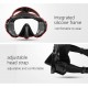 Pokerty Snorkel Set, Professional Snorkeling Gear Swimming Fin Foot Flippers Diving Mask with Tempered Glass Scuba Equipment Set