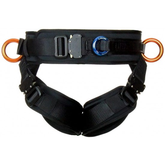 Fusion Climb BD Revolution Pro Workout Buckle Adjustable Half Body Harness USA Made Medium Black