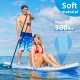 TUSY Stand Up Paddle Board Inflatable SUP Blow Paddle Boards 10.6', Accessories with Backpack, Non-Slip Deck, Adjustable Paddles, Pump for Youth