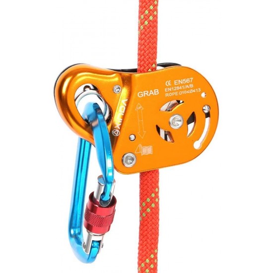 N \ A Rock Climbing Ascender Ultralight Fall Arrest Protection Belay Device Self-Locking Rope Grip Clamp for Outdoor Climbing and Rescue