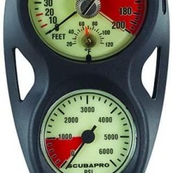 Scubapro 3-Gauge in-Line Diving Console with FS-1.5 Compass, PGPSI DGFT