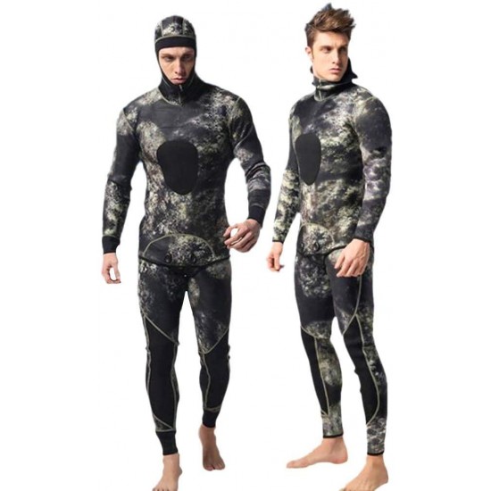 feichang Men 3mm Neoprene Two Pieces Wetsuit Underwater Sports Snorkeling Spearfishing Scuba Diving Surfing Suit Wetsuit