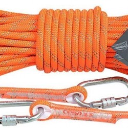 CHUNSHENN Climbing Rope Static Rope Aerial Work Rope Outdoor Rappelling Rope Diameter 10.5/12/14mm Orange Ropes (Size : 14mm 100m) Outdoor Recreation