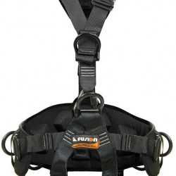 Fusion Climb Tac Rescue Tactical Full Body 3D EVA Padded Heavy Duty Adjustable Zipline Harness 23kN M-L Black