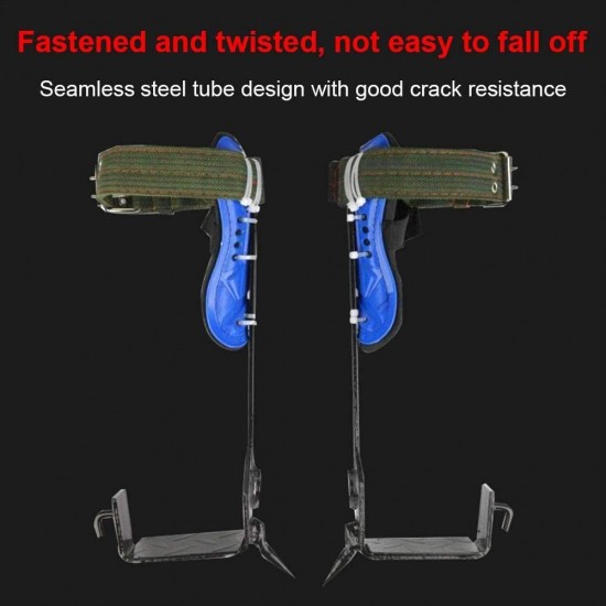 2 Gears Tree Climbing Shoes Spike Set Safety Belt Adjustable Lanyard Rope Rescue Belt