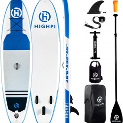 Highpi Inflatable Paddle Boards, 10'6''x32''x6'' SUP for Adults&Youth, Stand Up Paddle Boards with Accessories, Anti-Slip Deck, Stable Durable Lightweight, Suitable for Yoga Fishing Traveling