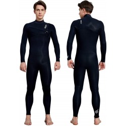 Men's Surfing Wetsuit Full Body GBS 3/2mm Neoprene Premium Thermal Chest Zip Liquid Taped Wetsuit