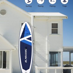 MaxKare SUP Stand Up Inflatable Paddle Board 10.6' x 32'' x 6'' Paddleboard w Triple-Action Pump, Backpack, Leash & Fin Portable for Yoga Pets Youth Adult in River, Oceans and Lakes