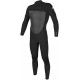 O'Neill Men's Epic 3/2 mm Chest Zip Full Wetsuit - Black/Black, Size: Medium