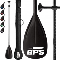 BPS Adjustable 2-Piece SUP/Stand Up Paddleboard Paddle - Carbon Fiber or Fiberglass - Comes with Carrying Bag - Available in Many Accent Colors