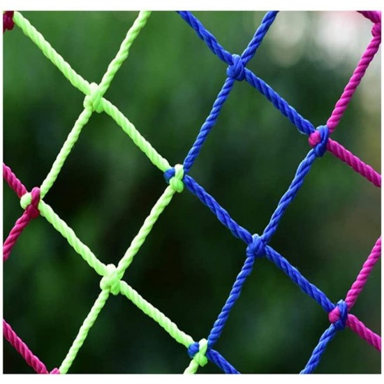LYRFHW Climbing Safety Net,Color Rope Net Outdoor Training Development Protection Net Playground Kindergarten Climbing Net Children Balcony Protective Netting (Size : 17m)